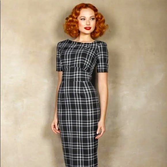 Stop Staring Plaid Wiggle Dress - Picture 1 of 5